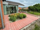 CEDRAL TERRACE - LAME DE TERRASSE EN ROUGE CHAUD AVEC CLIPS 84x20mm