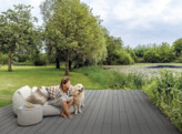 CEDRAL TERRACE - LAME DE TERRASSE EN GRIS PROFOND AVEC CLIPS 84x20mm